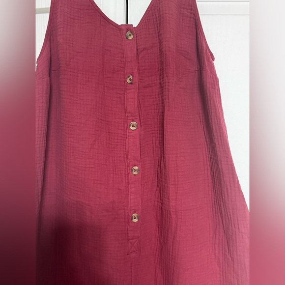 Isabel Maternity Gauze Maternity Jumpsuit Light Red Large NWT - Picture 7 of 10